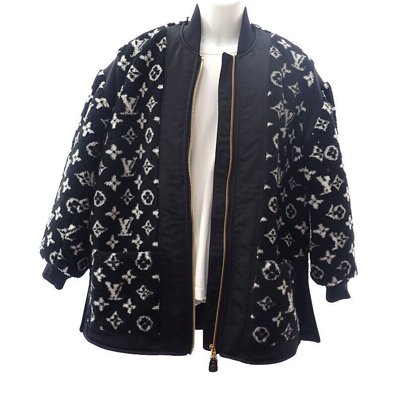 ルイヴィトン LOUIS VUITTON テディ ボンバー ジャケット 34 FQJA12GP1 ダウンジャケット ウール アクリル ブラック レディース【中古】【ABランク】
