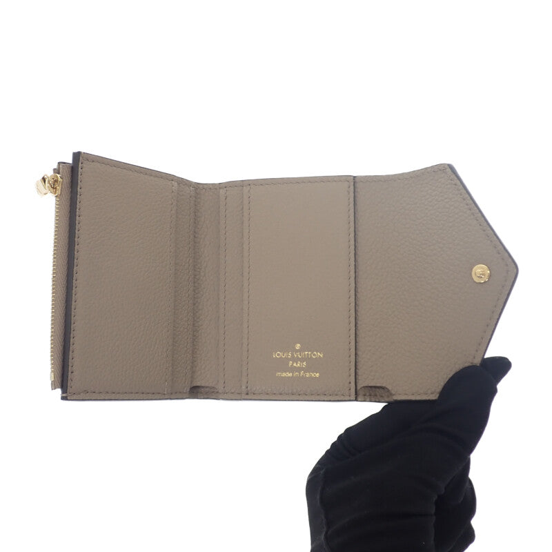 ルイヴィトン LOUIS VUITTON ポルトフォイユ・ゾエ M69800 三つ折り財布 モノグラムアンプラント トゥルトレール ゴールド金具 レディース【中古】【Aランク】