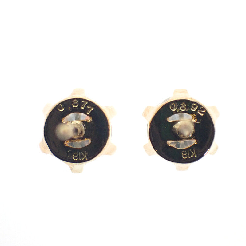 Designer Jewelry Stud Earrings K18 Yellow Gold Diamonds Ladies' [Used] [A Rank]