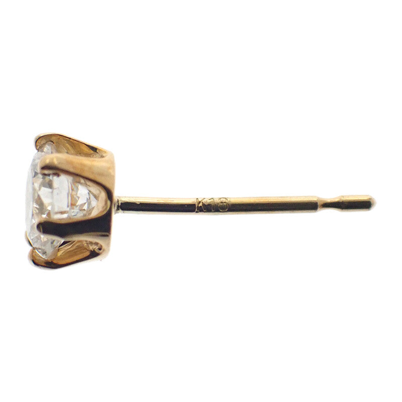 Designer Jewelry Stud Earrings K18 Yellow Gold Diamonds Ladies' [Used] [A Rank]