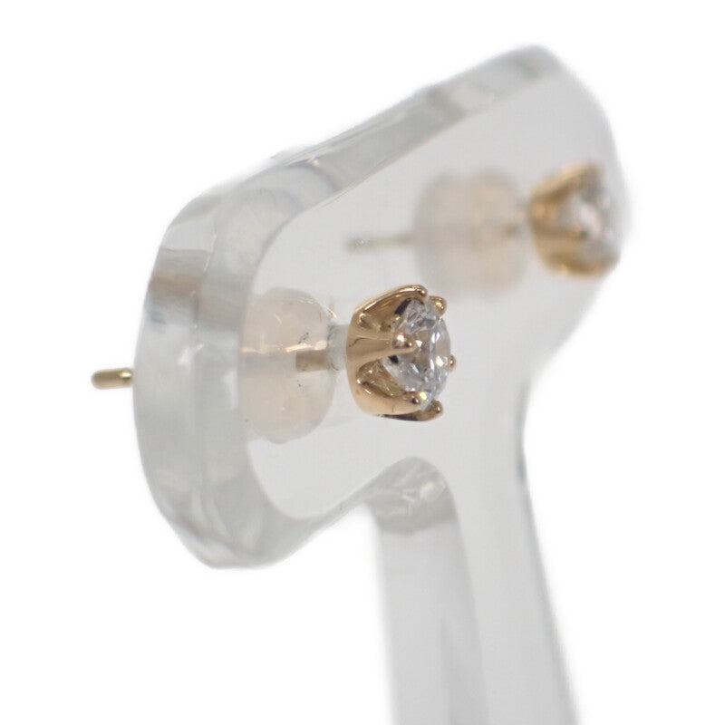 デザインジュエリー ハートアンドキューピット ピアス K18イエローゴールド ダイヤモンド レディース【中古】【Aランク】