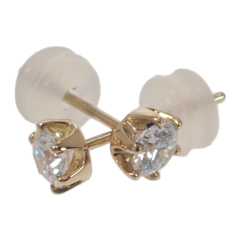 デザインジュエリー ハートアンドキューピット ピアス K18イエローゴールド ダイヤモンド レディース【中古】【Aランク】