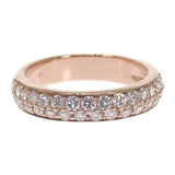 デザインジュエリー パヴェ 13号 リング K18ピンクゴールド ダイヤモンド レディース【中古】【Aランク】