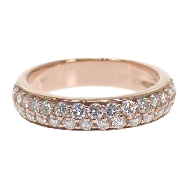 デザインジュエリー パヴェ 13号 リング K18ピンクゴールド ダイヤモンド レディース【中古】【Aランク】