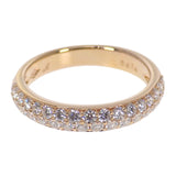 デザインジュエリー ハーフ パヴェ 13号 リング K18ピンクゴールド ダイヤモンド レディース【中古】【Aランク】