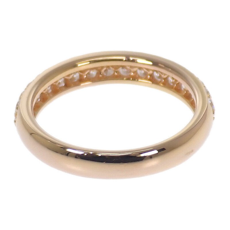 デザインジュエリー ハーフ パヴェ 13号 リング K18ピンクゴールド ダイヤモンド レディース【中古】【Aランク】