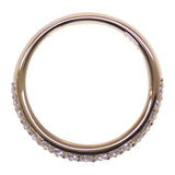 デザインジュエリー ハーフ パヴェ 13号 リング K18ピンクゴールド ダイヤモンド レディース【中古】【Aランク】