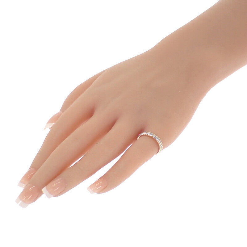 デザインジュエリー ハーフ パヴェ 13号 リング K18ピンクゴールド ダイヤモンド レディース【中古】【Aランク】