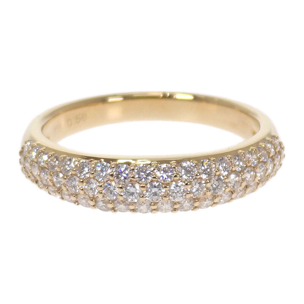 デザインジュエリー パヴェ 11号 リング K18イエローゴールド ダイヤモンド レディース【中古】【Aランク】