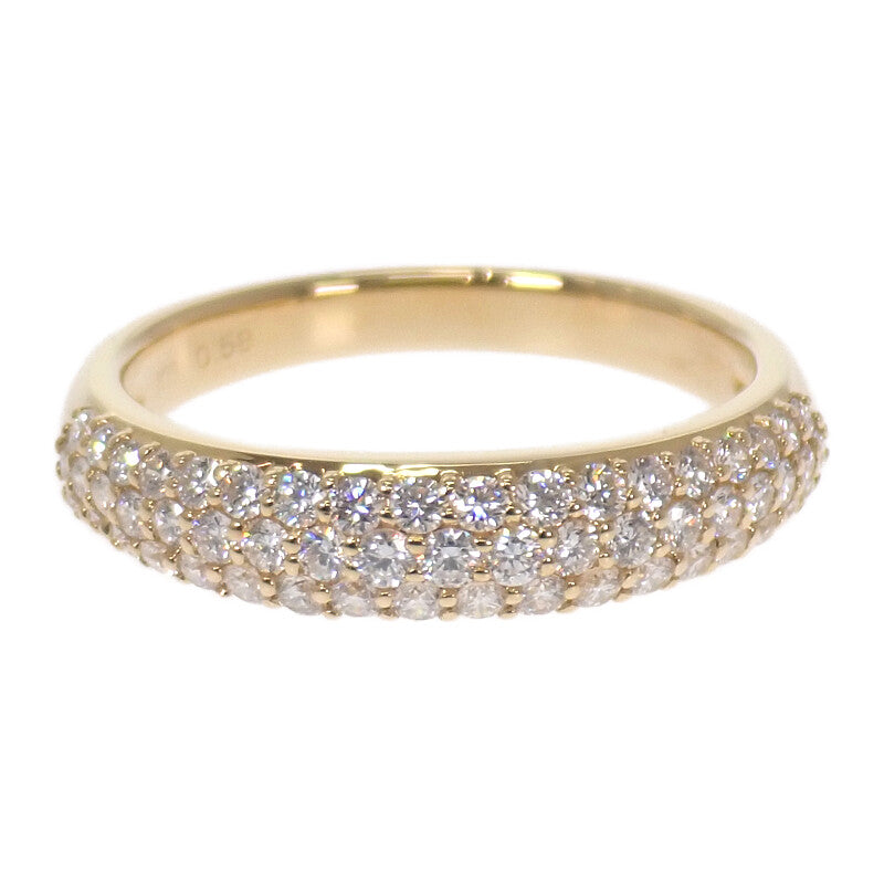 デザインジュエリー パヴェ 11号 リング K18イエローゴールド ダイヤモンド レディース【中古】【Aランク】