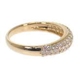 デザインジュエリー パヴェ 11号 リング K18イエローゴールド ダイヤモンド レディース【中古】【Aランク】