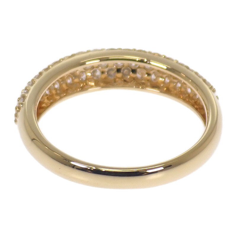 デザインジュエリー パヴェ 11号 リング K18イエローゴールド ダイヤモンド レディース【中古】【Aランク】