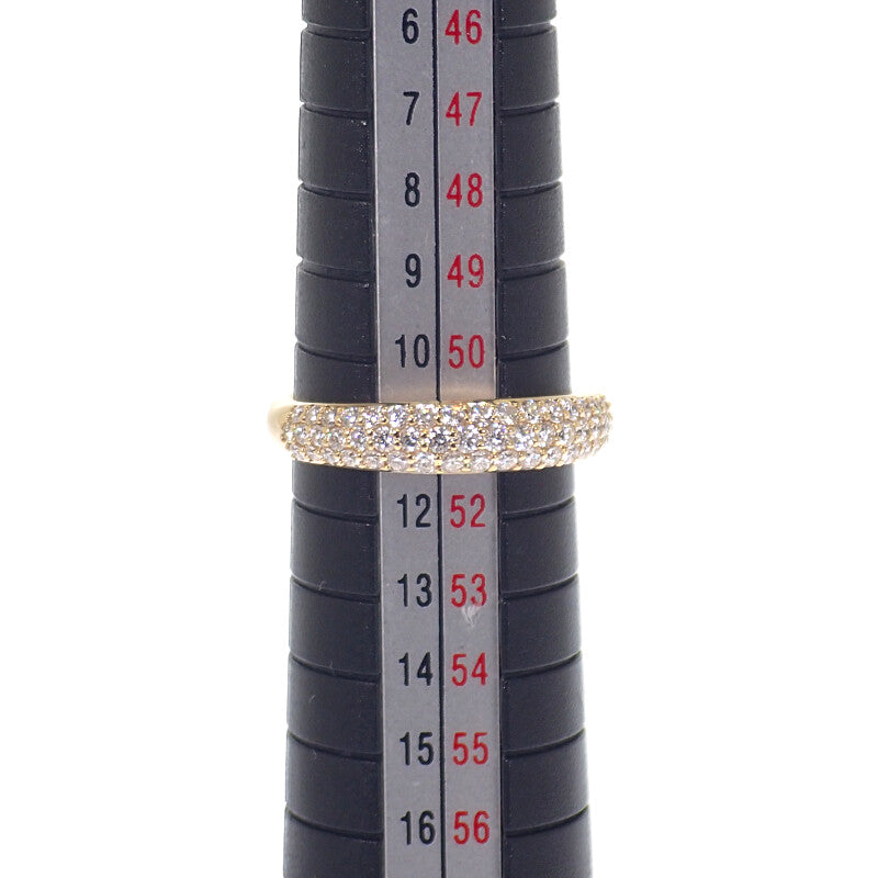 デザインジュエリー パヴェ 11号 リング K18イエローゴールド ダイヤモンド レディース【中古】【Aランク】