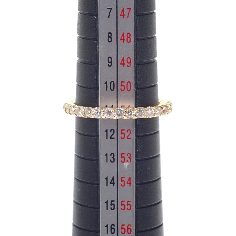 デザインジュエリー フルエタニティ 11号 リング K18イエローゴールド ダイヤモンド レディース【中古】【Aランク】