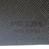 プラダ PRADA Re-Nylon カードケース 2ML049_2DMH_F0002 二つ折り財布 サフィアーノ ブラック シルバー金具 メンズ レディース【中古】【Aランク】