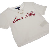 ルイヴィトン LOUIS VUITTON クロップトップ XS 1AHJHR 半袖Ｔシャツ コットン ホワイト レディース【中古】【Aランク】