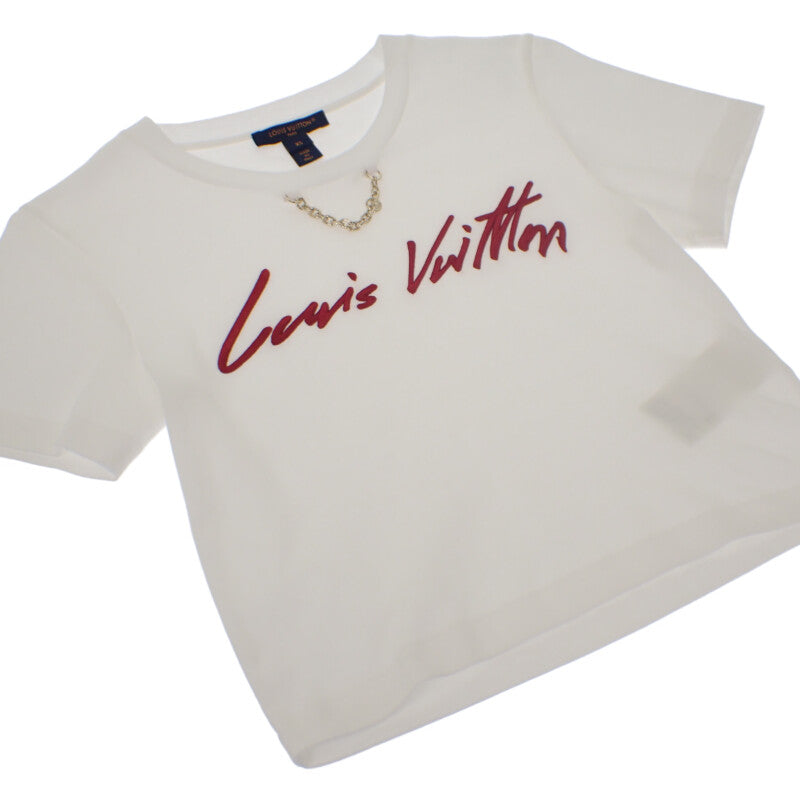 ルイヴィトン LOUIS VUITTON クロップトップ XS 1AHJHR 半袖Ｔシャツ コットン ホワイト レディース【中古】【Aランク】