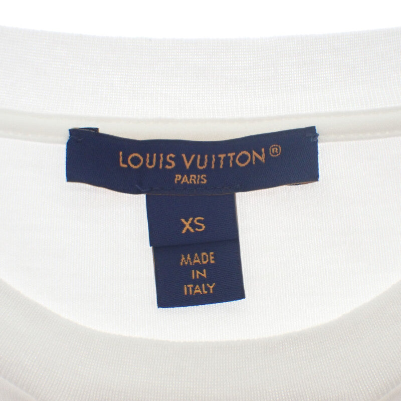 Louis Vuitton LOUIS VUITTON Crop Top XS 1AHJHR Short Sleeve T-Shirt Cotton White Women's [Used] [A Rank]