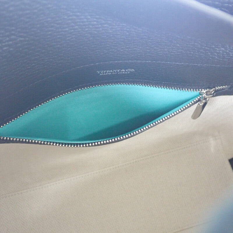 ティファニー TIFFANY&Co. リターントゥ トート 75508038 ショルダーバッグ レザー ブラック シルバー金具 レディース【中古】【Aランク】