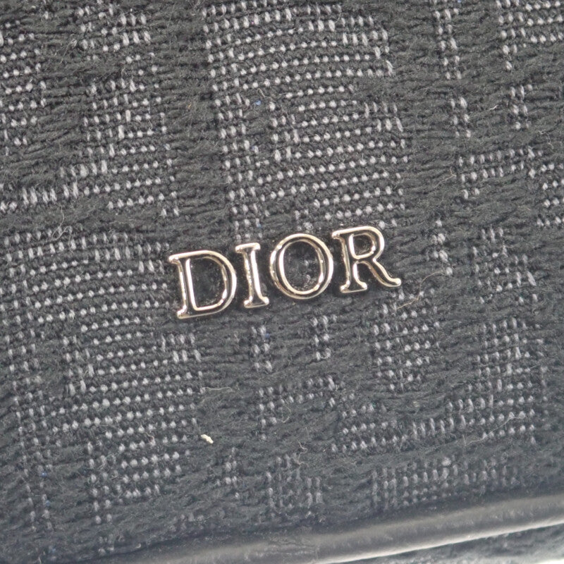 ディオール Dior Safari ミニ 2ESWS011YKY_H03E ショルダーバッグ コットン カーフ ブラック レディース【中古】【Aランク】