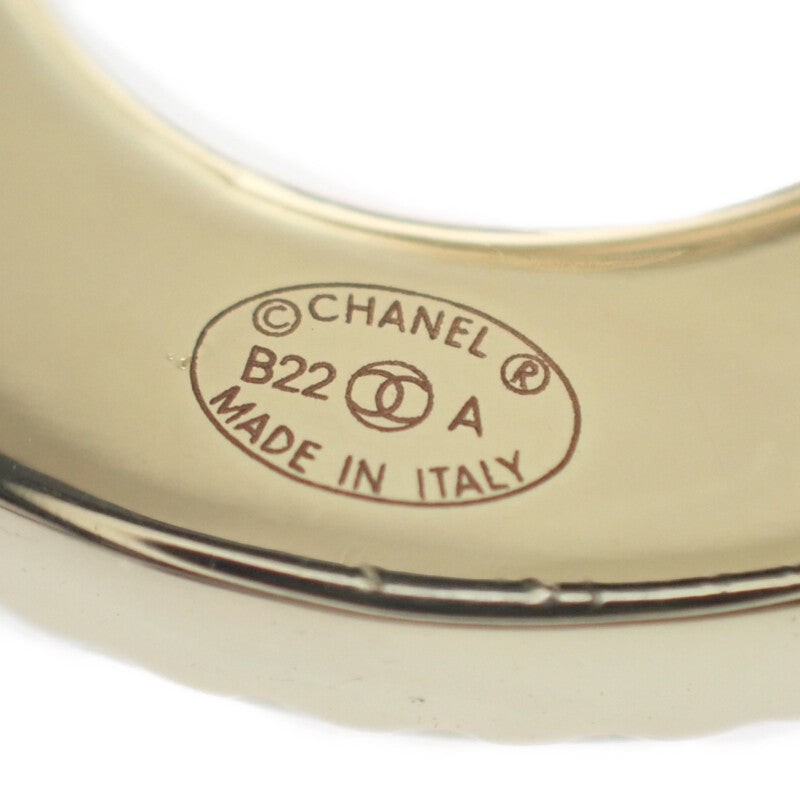 シャネル CHANEL ロゴ ピンブローチ ブローチ メタル ブラック ゴールド レディース【中古】【Aランク】