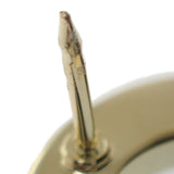 シャネル CHANEL ロゴ ピンブローチ ブローチ メタル ブラック ゴールド レディース【中古】【Aランク】