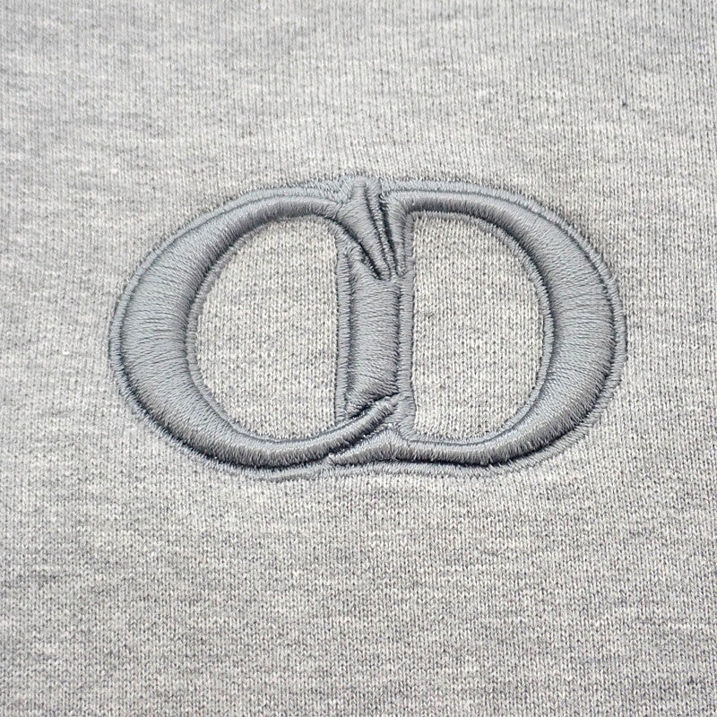 ディオール Dior CDアイコン フード付き スウェットシャツ XL 113J698A0531 パーカー コットン グレー メンズ【中古】【ABランク】
