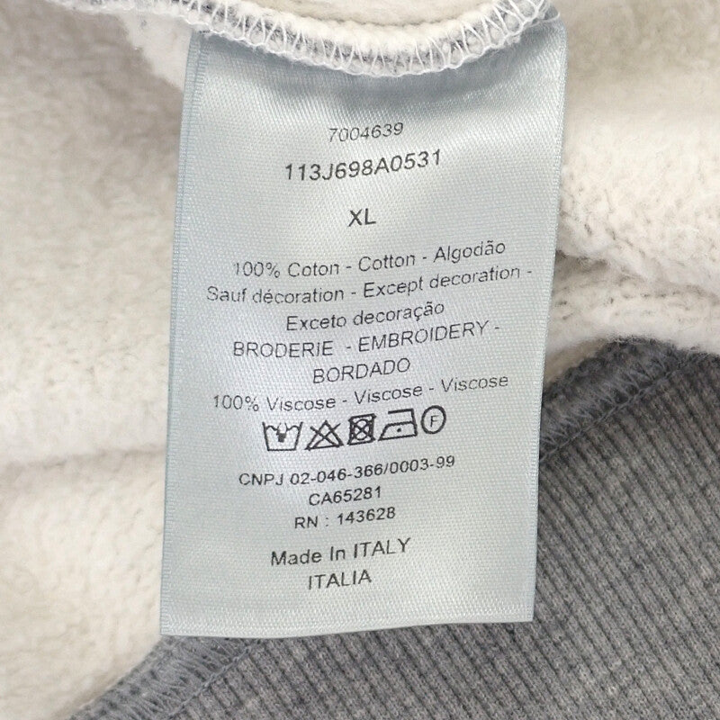 ディオール Dior CDアイコン フード付き スウェットシャツ XL 113J698A0531 パーカー コットン グレー メンズ【中古】【ABランク】