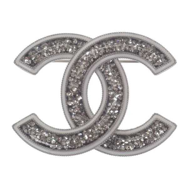 シャネル CHANEL ココマーク ブローチ メタル クリスタル シルバー レディース【中古】【Aランク】