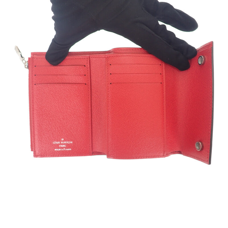 ルイヴィトン LOUIS VUITTON Supreme チェーンコンパクトウォレット M67755 エピ 二つ折り財布 レッド メンズ【中古】【ABランク】