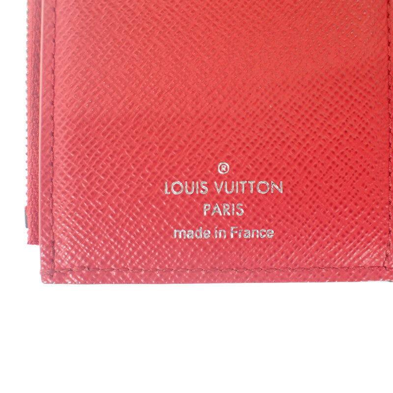 ルイヴィトン LOUIS VUITTON Supreme チェーンコンパクトウォレット M67755 エピ 二つ折り財布 レッド メンズ【中古】【ABランク】