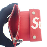 ルイヴィトン LOUIS VUITTON Supreme チェーンコンパクトウォレット M67755 エピ 二つ折り財布 レッド メンズ【中古】【ABランク】