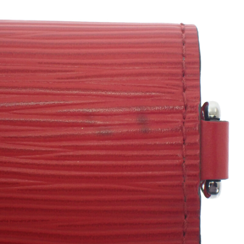 ルイヴィトン LOUIS VUITTON Supreme チェーンコンパクトウォレット M67755 エピ 二つ折り財布 レッド メンズ【中古】【ABランク】