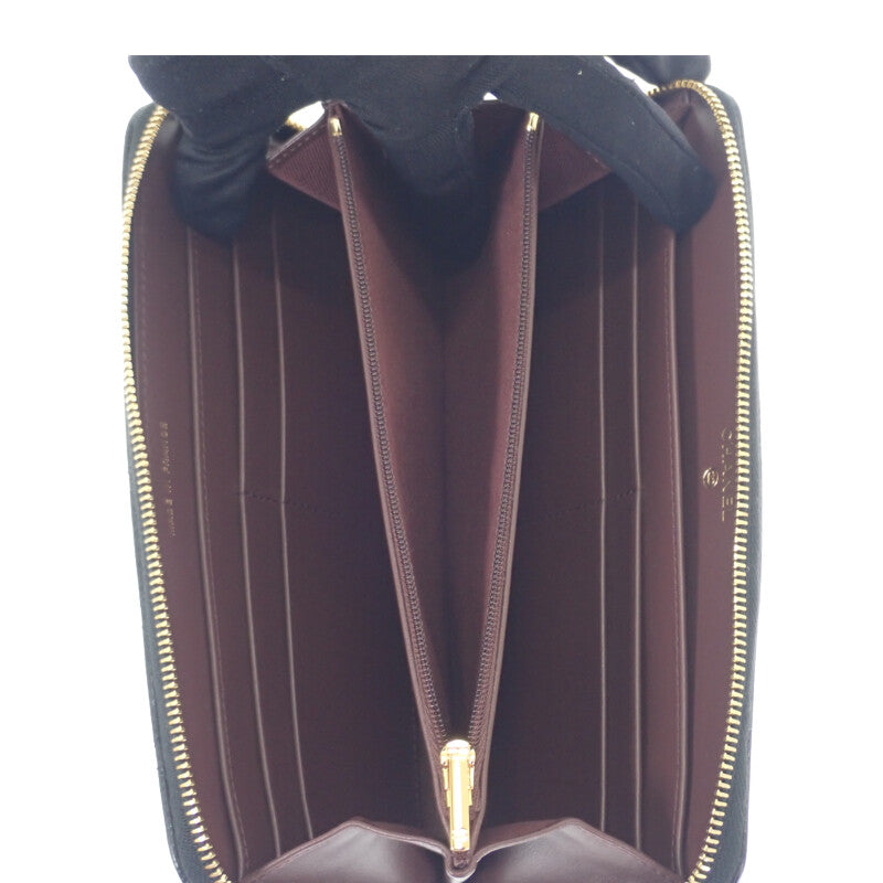 シャネル CHANEL クラシック ロングジップウォレット AP0242 長財布 キャビアスキン ブラック ゴールド金具 レディース【中古】【SAランク】