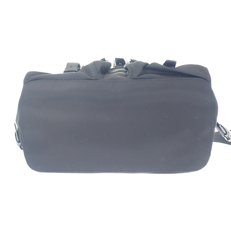 プラダ PRADA バックパック 1BZ811_V44_F0002 リュック・デイパック ナイロン ブラック シルバー金具 レディース【中古】【Aランク】