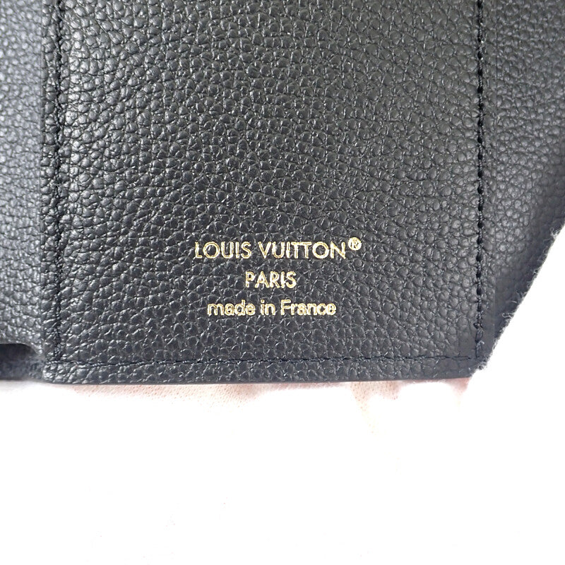 ルイヴィトン LOUIS VUITTON ポルトフォイユ ヴィクトリーヌ M64060 三つ折り財布 モノグラムアンプラント ノワール レディース メンズ【中古】【Sランク】