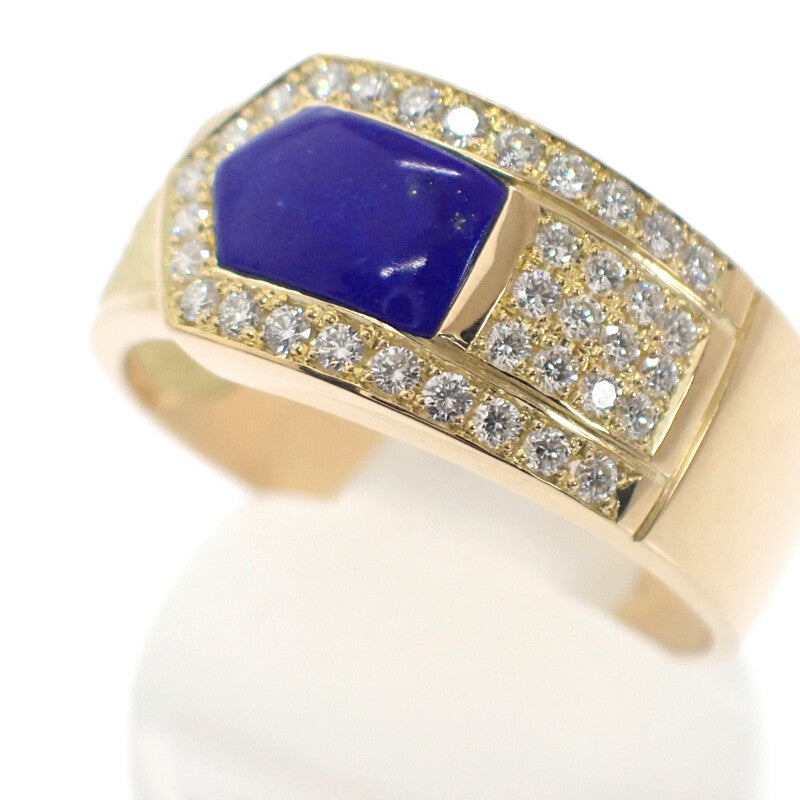 AKコレクション 池田啓子 金澤郁乃 19号 リング K18イエローゴールド ラピスラズリ ダイヤモンド メンズ レディース【中古】【Aランク】