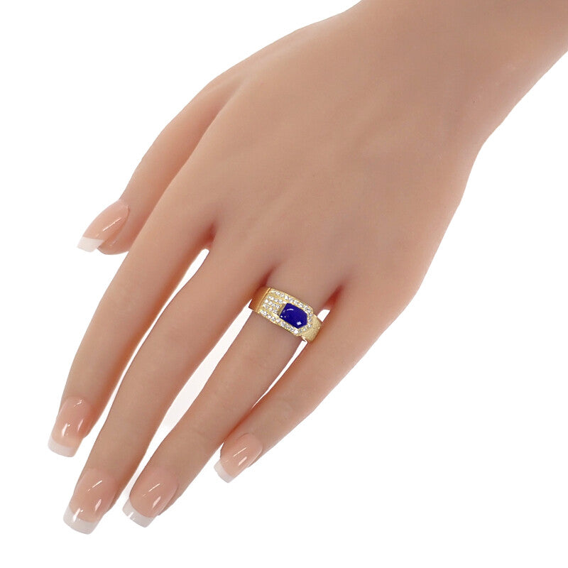 AKコレクション 池田啓子 金澤郁乃 19号 リング K18イエローゴールド ラピスラズリ ダイヤモンド メンズ レディース【中古】【Aランク】