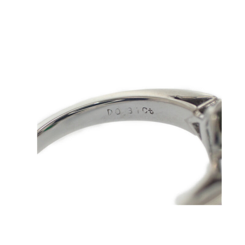 ミキモト MIKIMOTO 翡翠リング Jade 13号 リング Pt950プラチナ シルバー グリーン 翡翠 ダイヤモンド レディース【中古】【Aランク】