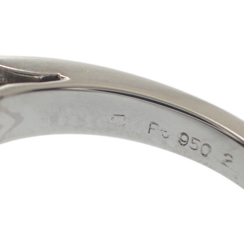 ミキモト MIKIMOTO 翡翠リング Jade 13号 リング Pt950プラチナ シルバー グリーン 翡翠 ダイヤモンド レディース【中古】【Aランク】