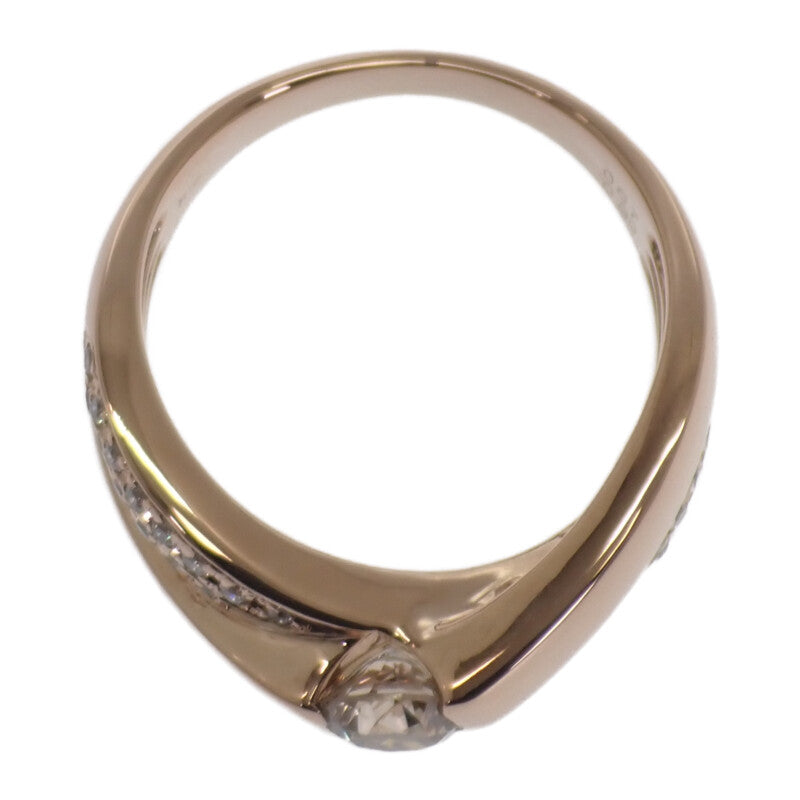 デザインジュエリー 18号 リング K18ピンクゴールド ダイヤモンド レディース【中古】【Aランク】