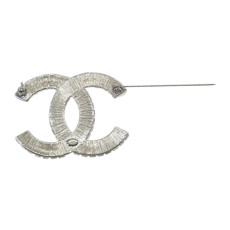 シャネル CHANEL ココマーク AB63085 Y02003 Z3502 ブローチ メタル クリスタル シルバー レディース【中古】【Aランク】