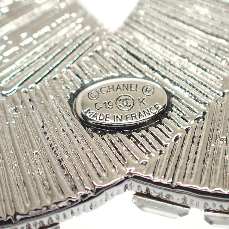 シャネル CHANEL ココマーク AB63085 Y02003 Z3502 ブローチ メタル クリスタル シルバー レディース【中古】【Aランク】