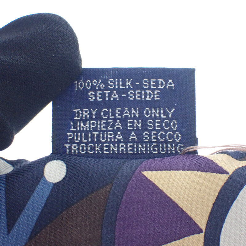 エルメス HERMES Parade en Fanfare ツイリー HTH2307 スカーフ シルク ブルージーン ネイビー レディース【中古】【Aランク】