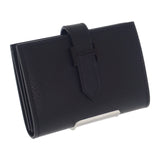 エルメス HERMES ベアン W刻印 カードケース ヴォーエプソン ソーブラック ブラック金具 レディース メンズ【中古】【Aランク】