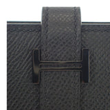 エルメス HERMES ベアン W刻印 カードケース ヴォーエプソン ソーブラック ブラック金具 レディース メンズ【中古】【Aランク】