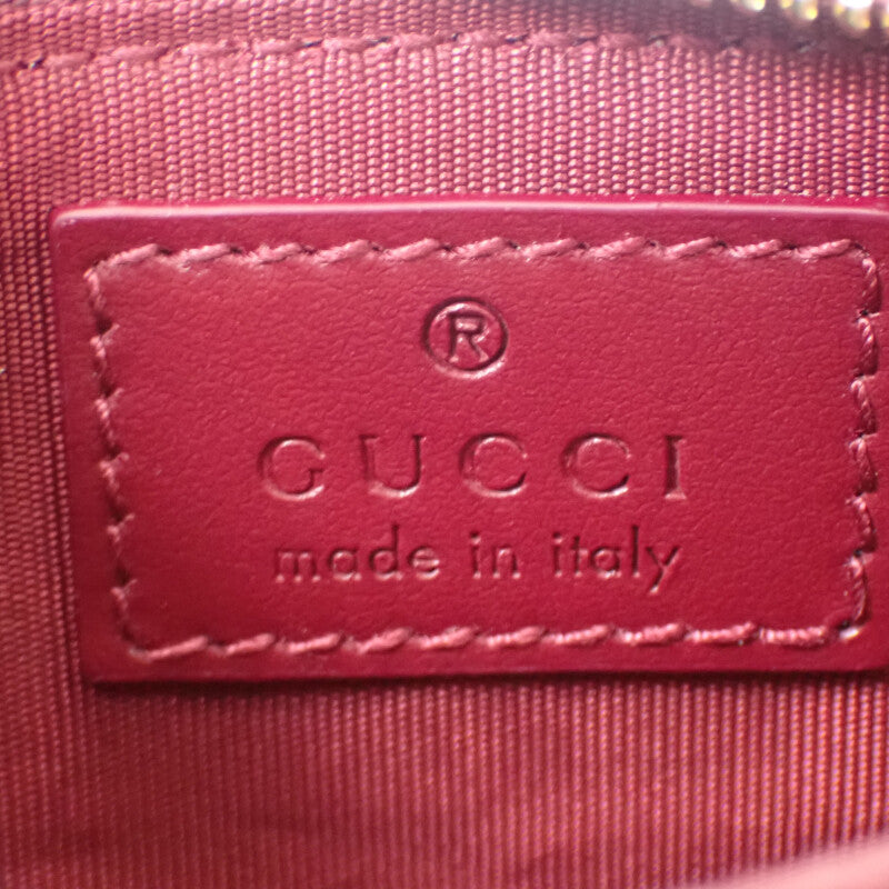 グッチ GUCCI キャットデティール キーポーチ 818768FAEEN8574 キーケース GGスプリームキャンバス ベージュ ボルドー ゴールド金具 レディース メンズ【中古】【Aランク】