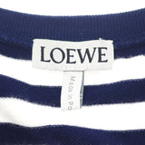 ロエベ LOEWE アナグラム ボーダー L S359Y23X89 タンクトップ ポリウレタン レーヨン ネイビー レディース【中古】【Aランク】