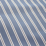 グッチ GUCCI 刺繍ストライプ 46 814715 長袖シャツ コットン ブルー メンズ【中古】【Aランク】