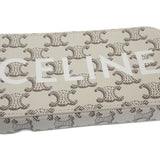 セリーヌ CELINE トリオンフ ホリゾンタル ポーチ 10L272DM5.04LE ショルダーバッグ キャンバス レザー タン エクリュ レディース【中古】【Aランク】